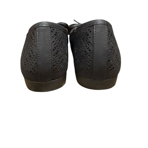 GIANI BERNINI Odeysa Memory Foam Perforated Ballet Round Toe Flats Black 8.5 - Picture 4 of 7